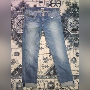 Hudson Jeans Blue Ankle Cropped Denim